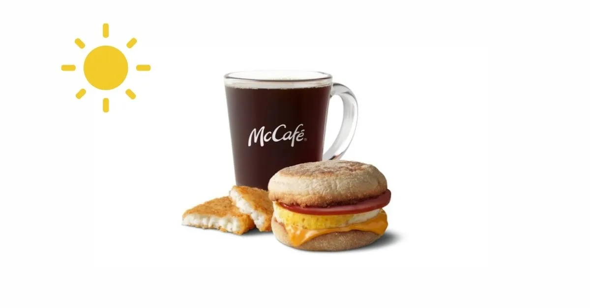 Egg McMuffin meal from McDonald's Breakfast Menu.